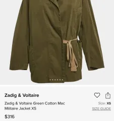 Zadig&Voltaire Pre-Owned 쟈딕 コットン カーキ ジャケット (XS)のサムネイル