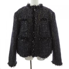 sacai サカイ ノーカラー デニムパンチングジャケット ブラック 25ss