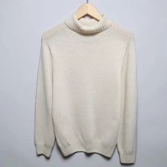 極上の着心地 クルチアーニ カシミヤシルク タートルネックニット 