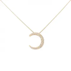 K18YG ムーン ダイヤモンド ネックレス 0.23CT