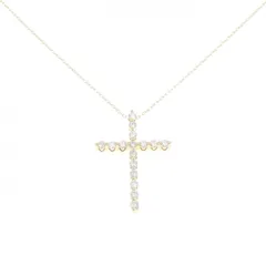 K18YG クロス ダイヤモンド ネックレス 1.00CT