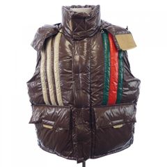美品】値下げ交渉可 GUCCI グッチ ダウンベスト フード付き GG柄 黒 