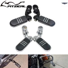 オートバイ用 32mm 1-1/4インチ エンジンガード フットレスト ハイウェイバー フットペグ ペダル ショートフットペグ クランプ ハーレー ス