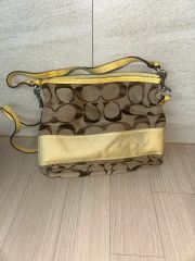 2604-292｜美品｜コーチ シグネチャー ショルダーバッグ イエロー