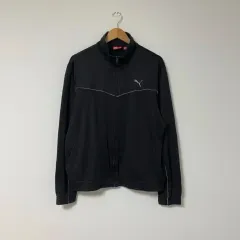 PUMA プーマ PUMA コットン ブレンド ブラック 黒 トレーナー ジップアップ トラック ジャケット