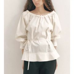 極美品✨️定価11万 ドゥロワー ベルベットリボンスリーブブラウス 