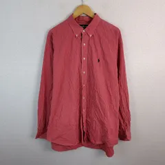 90s Ralph Lauren ラルフローレン BLAKE チェック柄 シャツ ボタンダウン レッド XXLサイズ メンズ 古着 アメカジ ストリート