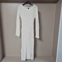 H&M 白スリーブ ロングワンピース