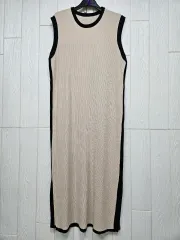226 ブラックLINE夏ニットONE PIECE
