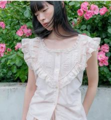 未使用 ラデュレ ワンピース ローズ刺繍 パールボタン Narue♡可愛い