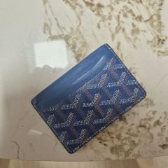 GOYARD ゴヤール 名刺ケース ヘリボーン ネイビー x ブルー - メルカリ