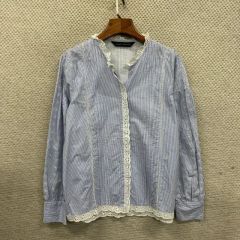 ☆新品ユナイテッドアローズ☆水色ストライプ バルーンスリーブシャツ