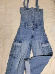 ZARA ザラ デニム カーゴ サスペンダー ズボン