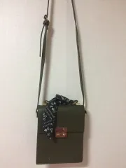 ザラ カーキ スカーフ ポイント ミニ ショルダーバッグ