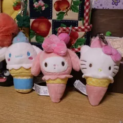 サンリオ フルーツキーホルダー アイスクリーム 喫茶 サンリオ パフェ ハローキティ マイメロディ シナモロール ぬいぐるみ