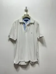 トミーヒルフィガー 白 半袖 ポロTシャツ S