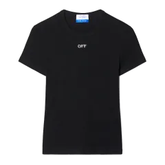 オフホワイト スタンプレッド ベーシック Tシャツ ブラック ホワイト 38のサムネイル