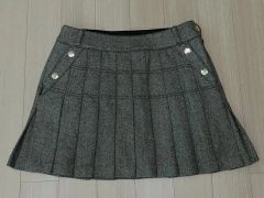 マークアンドロナ 2021年 プリーツ スカート ベルト ゴールド金具 刺繍