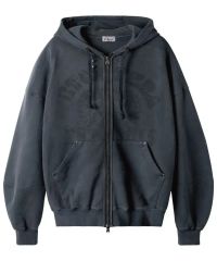 一生友子 ゆな着用 Fleur Leather Patch Zip Hoodie - メルカリ
