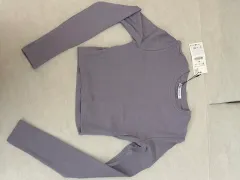 ザラ ZARA 長袖 クロップド Tシャツ M