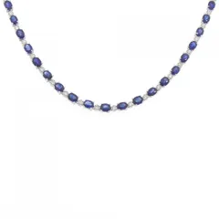 K18WG サファイヤ ネックレス 13.48CT