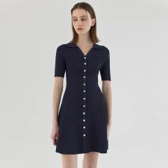 Essentia］Eyelet Polo Knit Dress - メルカリ