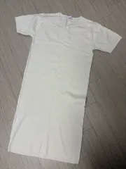 Vネック 半袖 インナー Long ロング ニット ONE PIECE