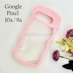 Google Pixel 10a/ 9aケース  波型ウェーブ  ソフトTPU：ピンク  ☆おまけガラスフィルム付のサムネイル