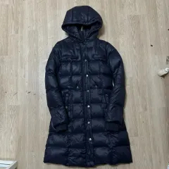 DKNY ドナカラン レディース プレミアム フード ダウンジャケット ロング丈 XS/85のサムネイル