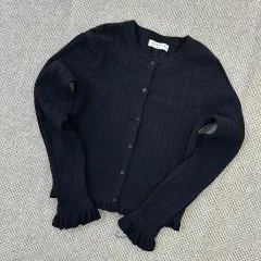 実寸確認 SANDRO エンブロイダリー カーディガン 0326Dのサムネイル