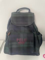 POLO SPORT ラルフローレン チェック柄 リュック ポロベア ブラック 