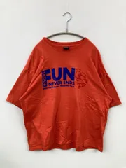 RODEO CROWNS ロデオクラウンズ Tシャツ/カットソー L オレンジ 前面プリント バックプリント ブランドロゴ ミドル丈 半袖 クルーネック(丸首)