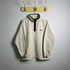 90's エルエルビーン スナップ プルオーバー フリース M