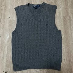 Polo Ralph Lauren ケーブルニットベスト オリーブ - メルカリ