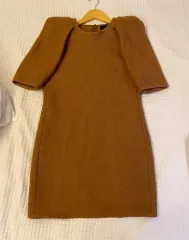 正規品 LANVIN ランバン ブラウン 半袖 ウール ミニ ONE PIECEのサムネイル