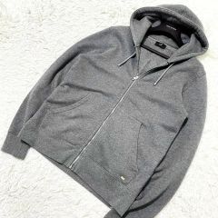 J7314 良品 ロロピアーナ 現行タグストレッチジップアップパーカー