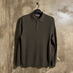 MALO マーロ カシミヤ 100% 長袖 シャツ ニット L イタリア製 茶色 MALO マーロ カシミヤ 100% 長袖 シャツ ニット L イタリア製 茶色