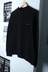 (XL-2XL) COVERNAT スウェット Tシャツ ハイネック ゴージ ブラック ノームコア-178C0