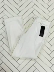 新品 レディース L アイボリー ウエストゴム スラックス 春パンツ