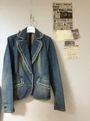 ヴィンテージ フリル デニムジャケット