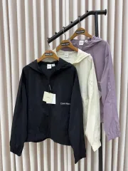 Calvin Klein カルバン・クライン ウィンドブレーカー フード ジャケット ブラック/白/PURPLE パープルのサムネイル
