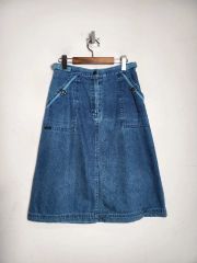 DENIM DUNGAREE デニムダンガリー パッチワークデニムスカート - メルカリ