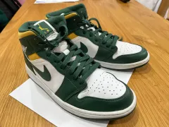 ナイキ エア ジョーダン 1 ミッド グリーン/イェロー Size 285