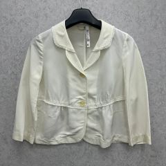 S max mara テーラードジャケット リネン オフホワイト 44 - メルカリ