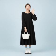 美品】もりのがっこう レースが可愛い ブラックフォーマルワンピース