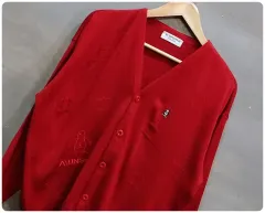 MUNSINGWEAR マンシングウェア 刺繍 ロゴ パータン コットン ニット カーディガン (メンズ F)のサムネイル