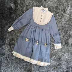 Little Dipper クラシカルロリータワンピース グレーパープル XXL