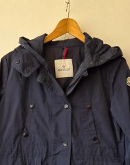 MONCLER フード付きネイビージャケット MONCLER ネイビー ジャケット フード付き キッズ 10才 140cm - メルカリ