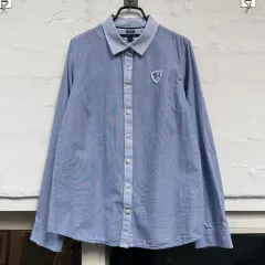 Tommy Hilfiger ブルー ストライプ シャツ ウィメンズ M