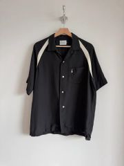 90s vintage】レーヨンボーリングシャツ ギャバジャン 黒白 50s - メルカリ